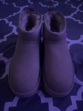 UGG WomenBeige Shearling-Lined platform Ankle Boots